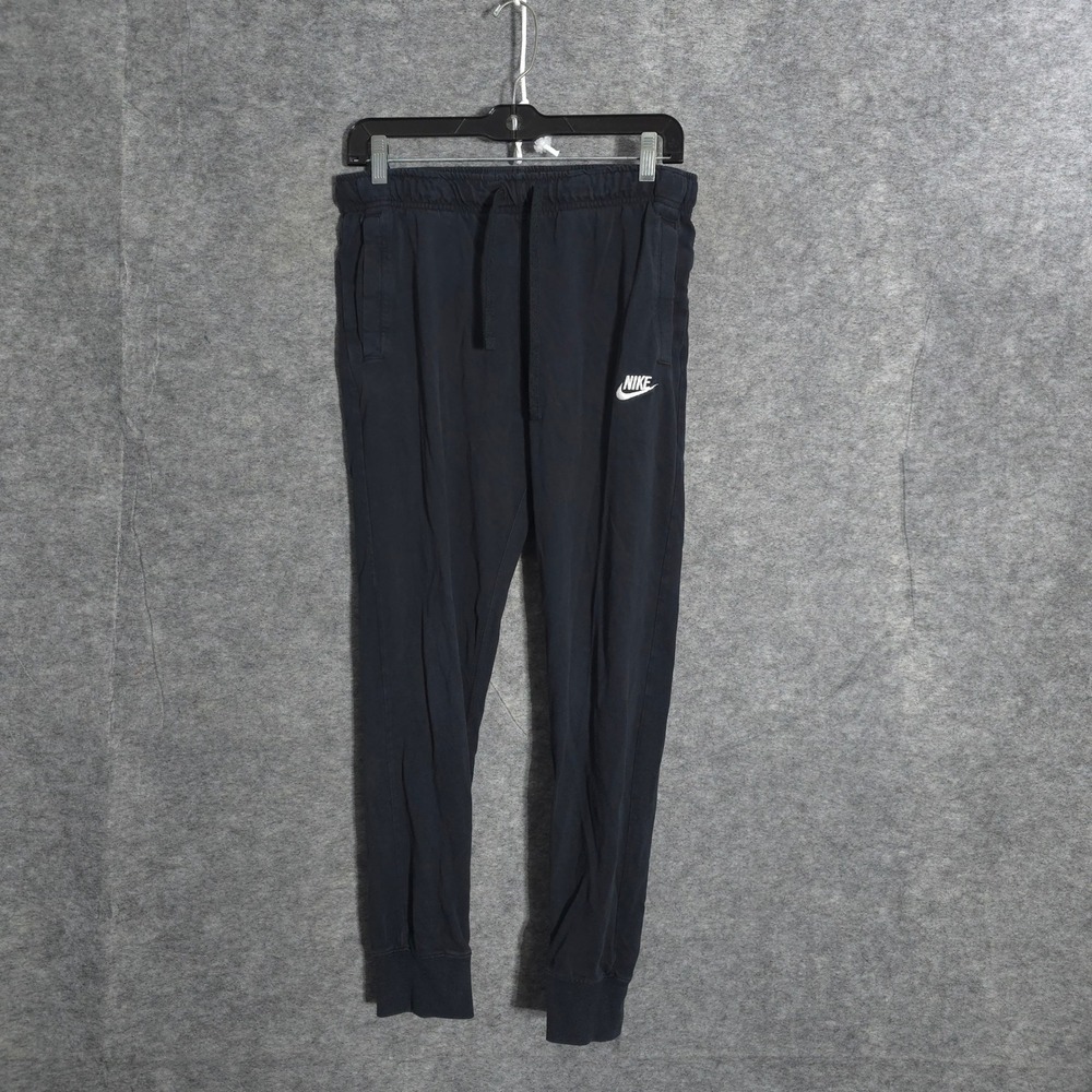 Nike Joggers Mens Small Navy Blue Cotton Jersey Sweatpants Futura Logo 16160
